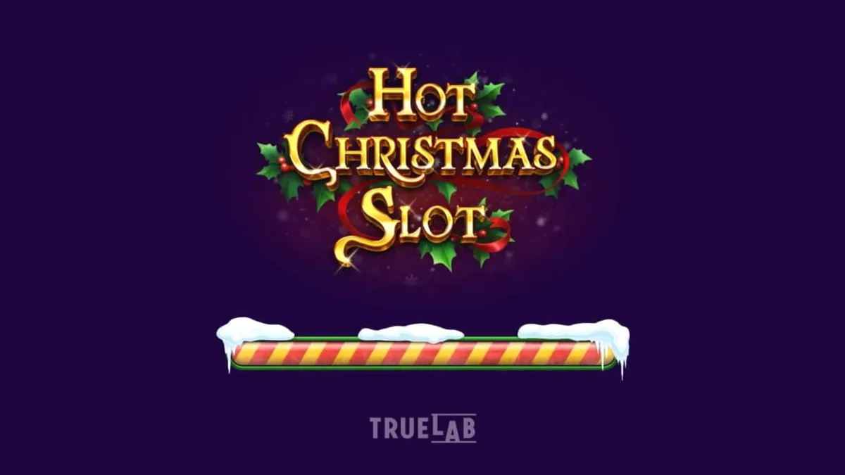 Tampilan visual slot Hot Christmas dengan tema Natal dan simbol buah retro